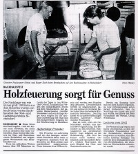 Pressebericht - Holzfeuerung sorgt für Genuss