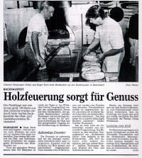 Pressebericht - Holzfeuerung sorgt für Genuss